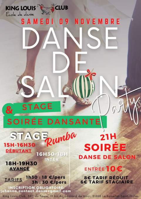 Soirée 100 % danse de salon + Stage